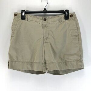 Eddie Bauer Vashon Fit Hiking Shorts Women's Size 4 Beige Cotton Outdoor Trail
